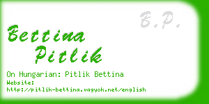 bettina pitlik business card